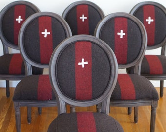 Swiss Army Dining Chairs - SOLD/Custom Order Only