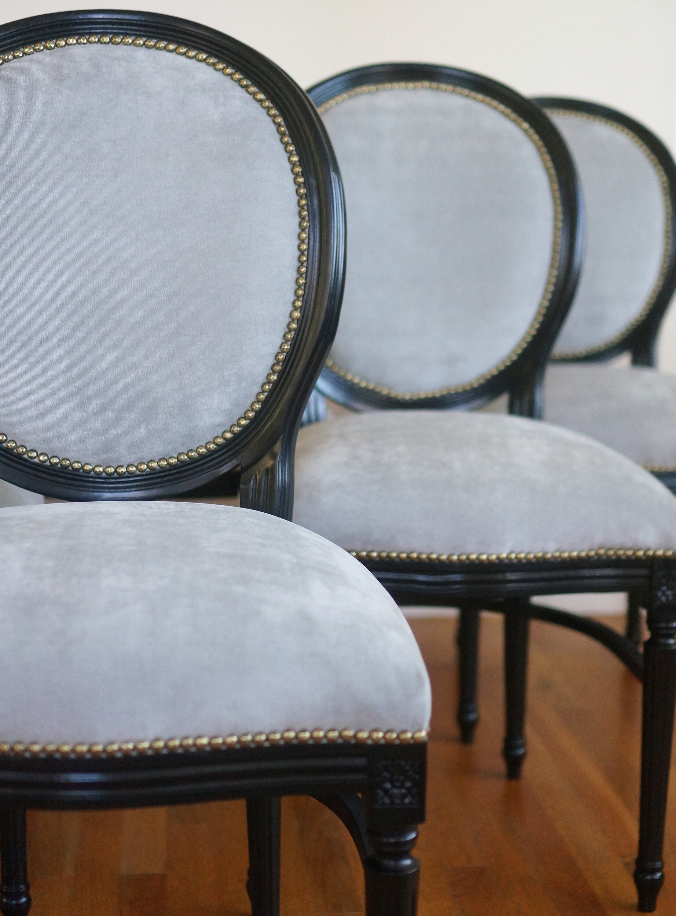 Silver Velvet French Dining Chairs Sold/custom Order Only Etsy