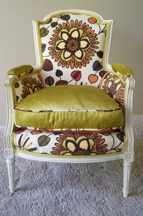Vintage French Louis XVI Style Bergere Chair Sold custom Order Only Etsy