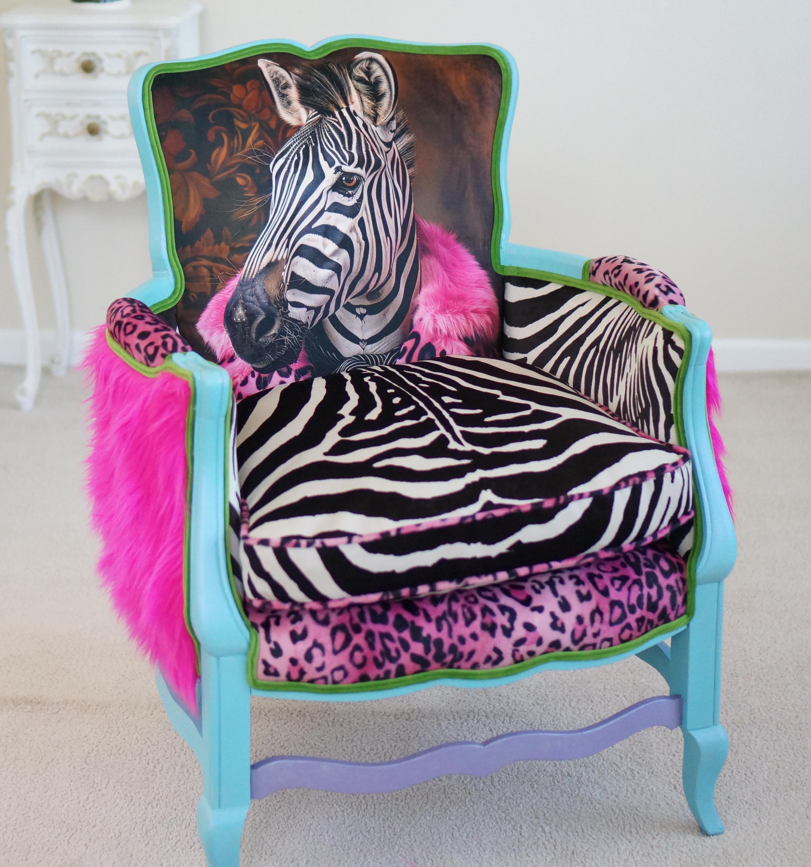 Funky Vintage Zebra Chair - Custom Order Only - Etsy