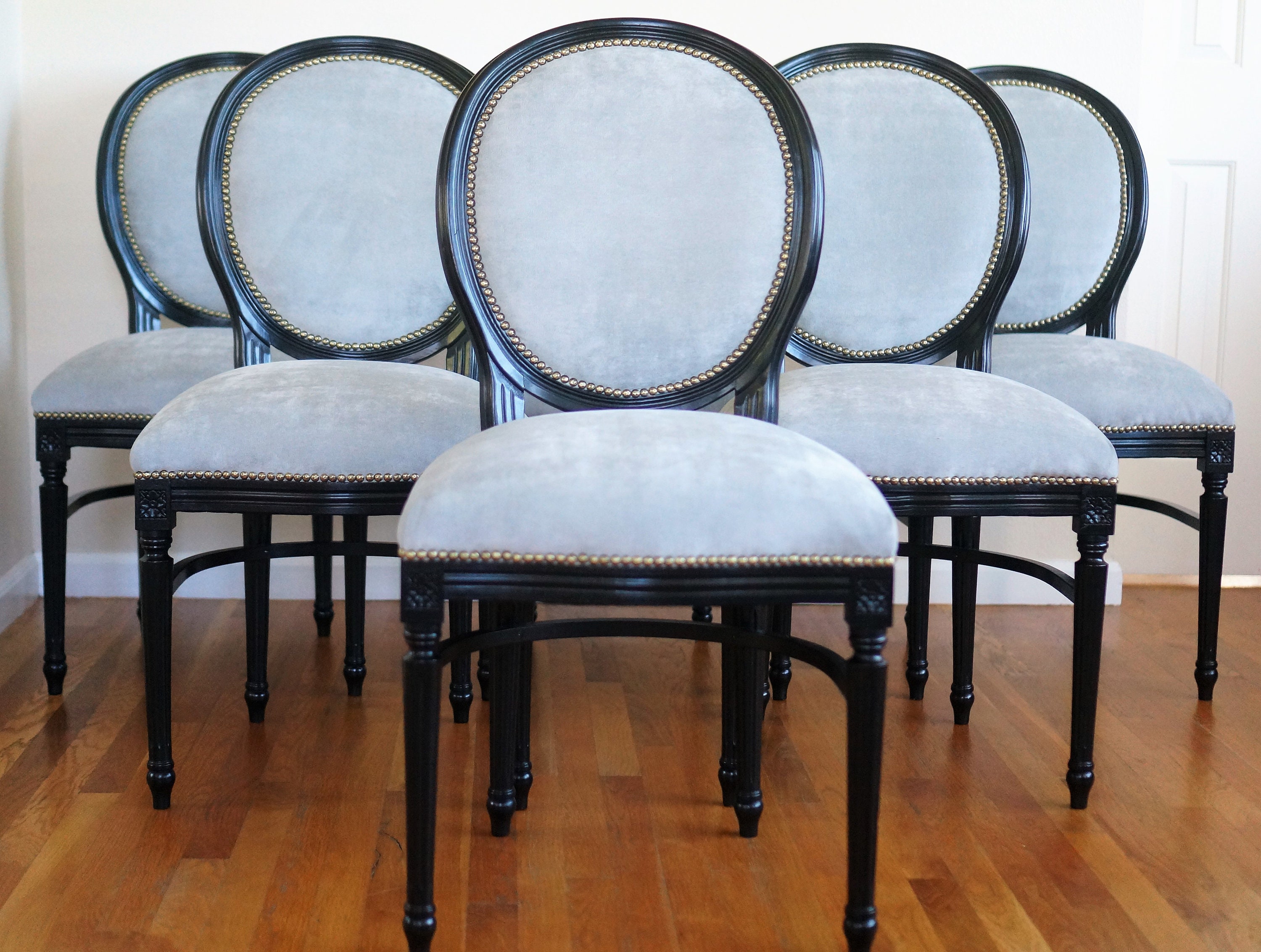 Silver Velvet French Dining Chairs Sold/custom Order Only Etsy