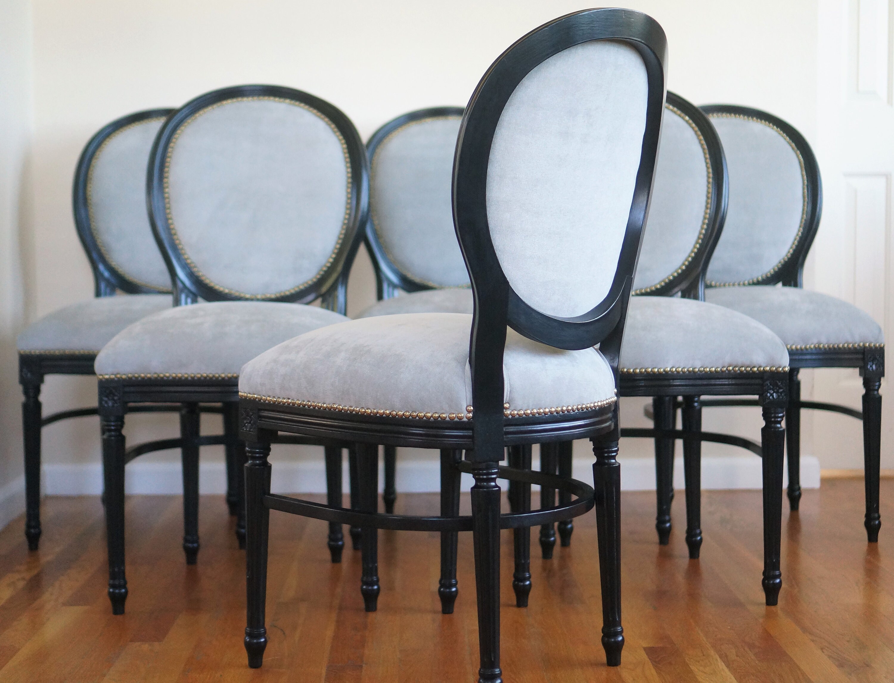 Silver Velvet French Dining Chairs Sold/custom Order Only Etsy