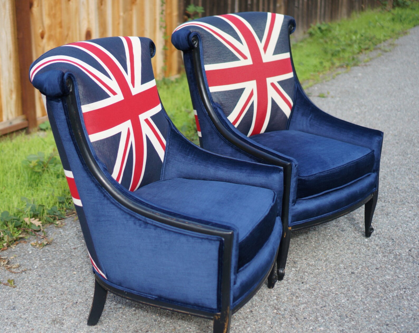 Buy Vintage Union Jack/british Chairs Custom Order Only Online in India