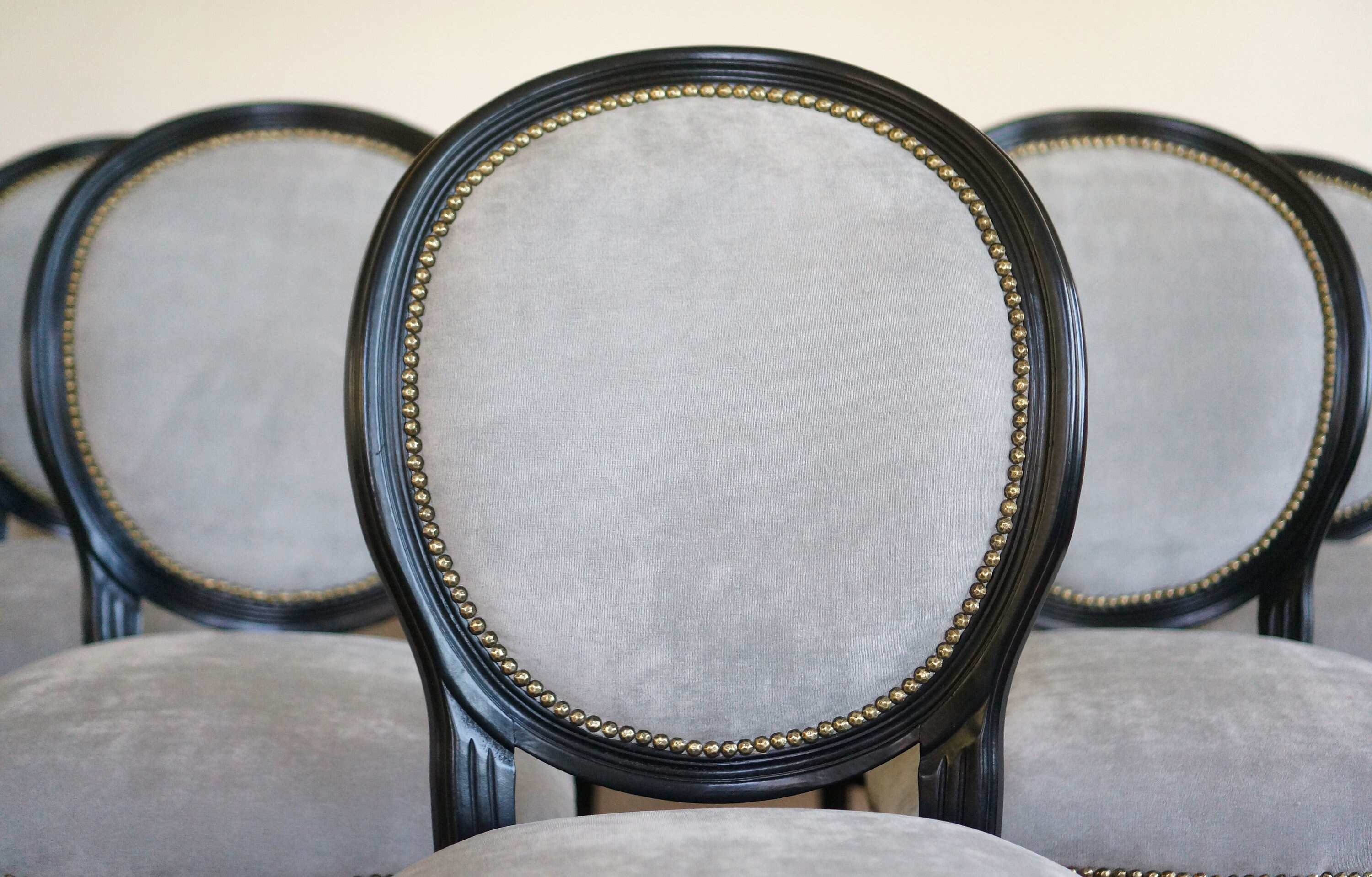 Silver Velvet French Dining Chairs Sold/custom Order Only Etsy