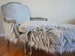 Silver Fur French Bergere Chair & Ottoman - Custom Order Only 