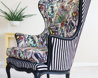 Vintage French Butterfly Winged Style Chair - SOLD/Custom Order Only
