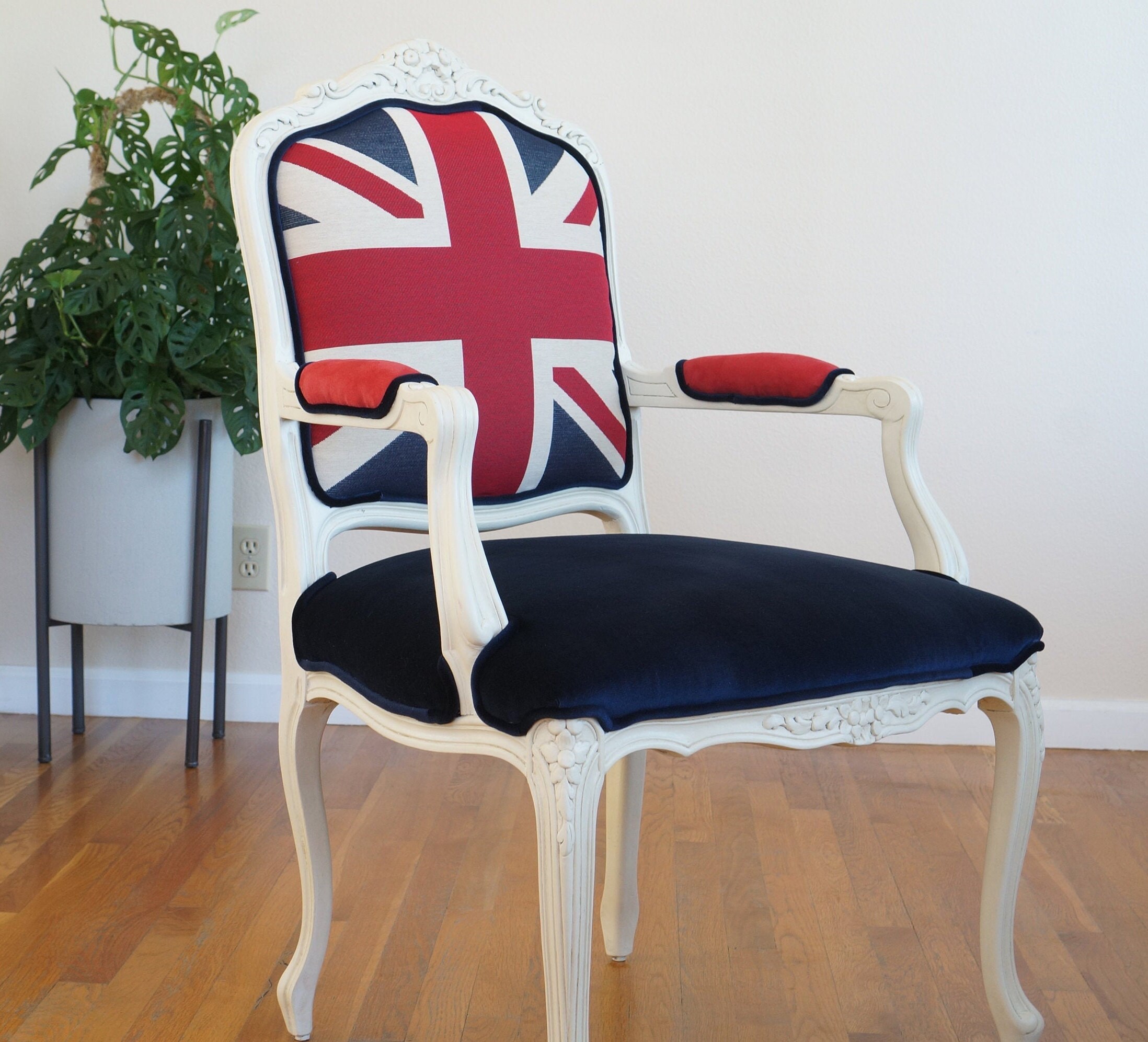 Union jack fabric armchair sale
