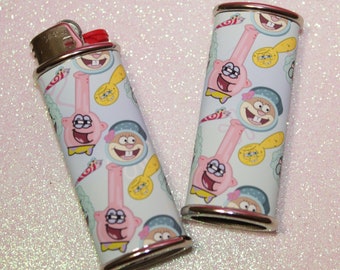 Briquet dessin animé 420, étui à briquet personnalisé, accessoires pour fumeurs, étui à briquet, ambiance années 90 an 2000, cadeaux stoner pour ami stoner