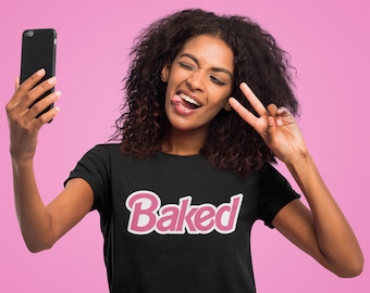 Stoner Girl Tshirt, Custom Baked Graphic Tee, Stoner Gift for Women