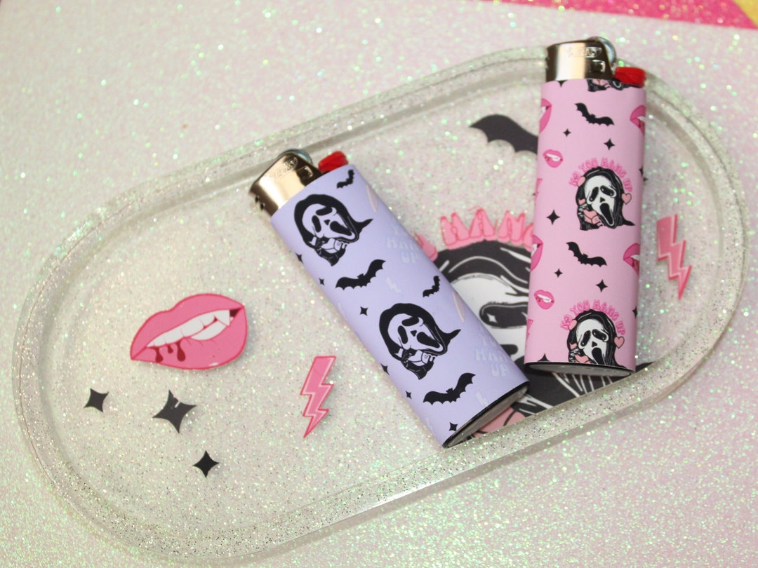 Halloween Lighter, Pink Scream Lighter, Girly Smoking Accessories, 420