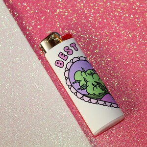 Cute Heart Lighter Best Buds Lighter Set Girly Smoking Accessories
