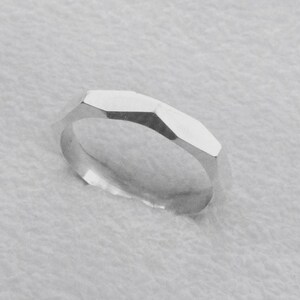 Faceted Twenty-Four Faces Argentium Silver Band Size 10 by SmithSilver image 3