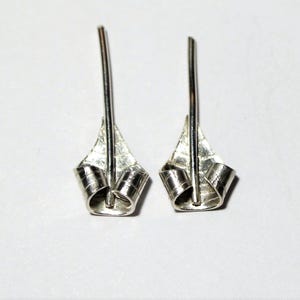Argentium Silver Leaves for Earring Charm or Jewelry Project One Pair by SmithSilver