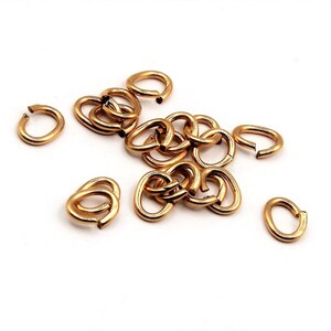 14/20 Yellow Gold-Filled 4 x 3mm Oval Jump Rings pack of 20