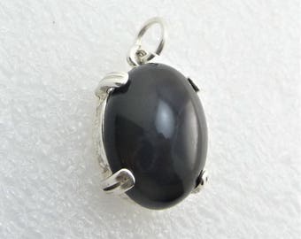 Black Onyx and Sterling Silver Pendant Necklace by SmithSilver