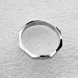 Faceted Twenty-Four Faces Argentium Silver Band Size 10 by SmithSilver image 2