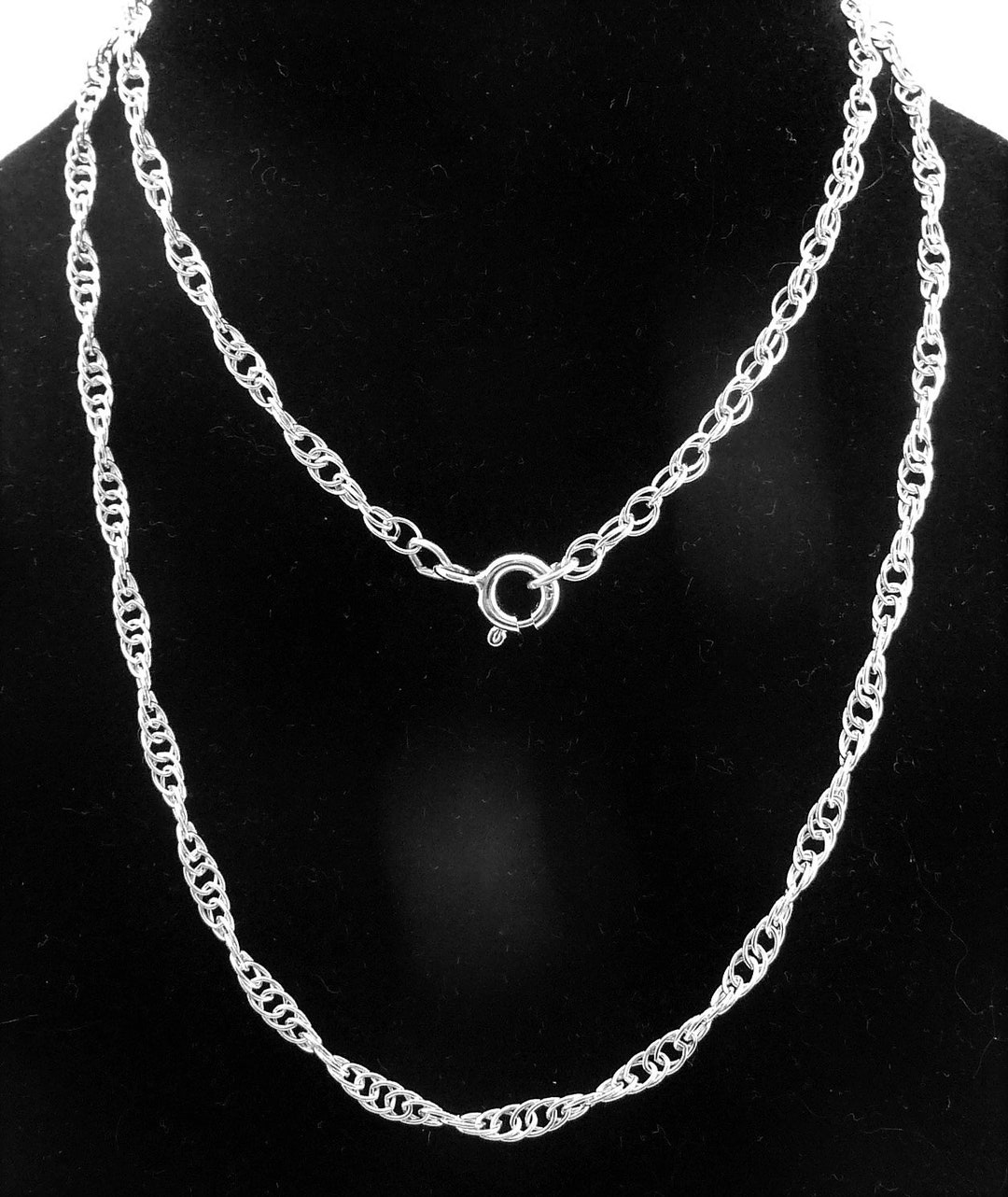 Double Stack Rope Chains Sterling Silver Double Rope Chain 20 Inch 1.4 Mm - Etsy