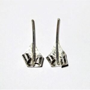 Argentium Silver Leaves for Earring Charm or Jewelry Project One Pair by SmithSilver