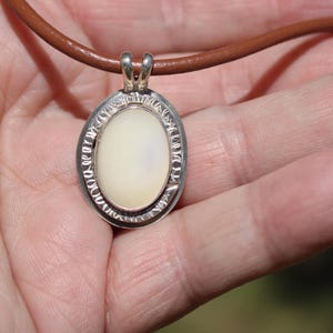 Mother 0f Pearl Sterling Silver Pendant Necklace by SmithSilver