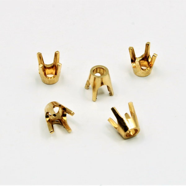 14-karat yellow gold 4-prong setting holds one .10-ct. round faceted gemstone priced per ONE