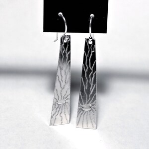 Wide Eyed Sunburst Argentium Silver Earrings for Pierced-ear by SmithSilver
