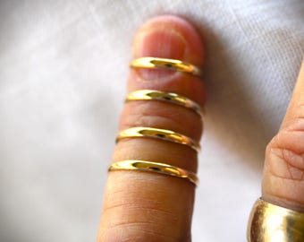 14kt Gold Filled Stacking Ring: Thin Midi Knuckle Band (1.6mm)