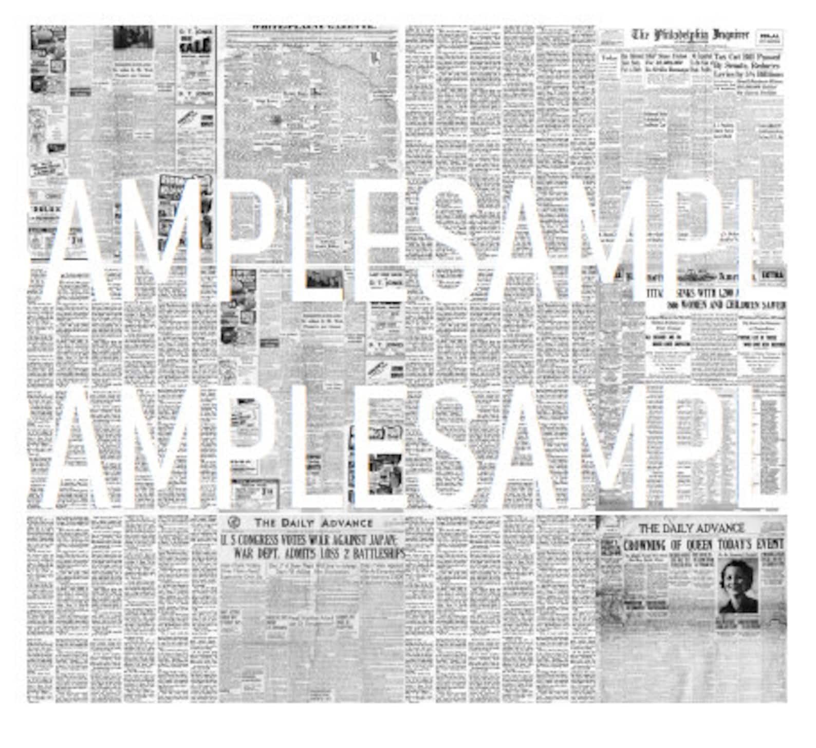 Dollhouse Miniature Newspaper PDF Printable Template 5 Pages Etsy