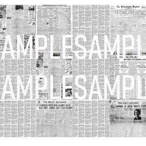 Dollhouse Miniature Newspaper PDF Printable Template 5 Pages in 1:12 ...