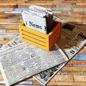 Dollhouse Miniature Newspaper PDF Printable Template 5 Pages in 1:12 ...