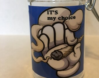 Herb Stash Jar: Airtight Glass Container, Stoner Gift