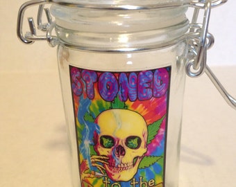 Airtight Herb Stash Jar: Glass Container, Stoner Gift