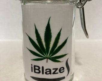 Airtight Herb Stash Jar: Glass Container, 3oz Storage