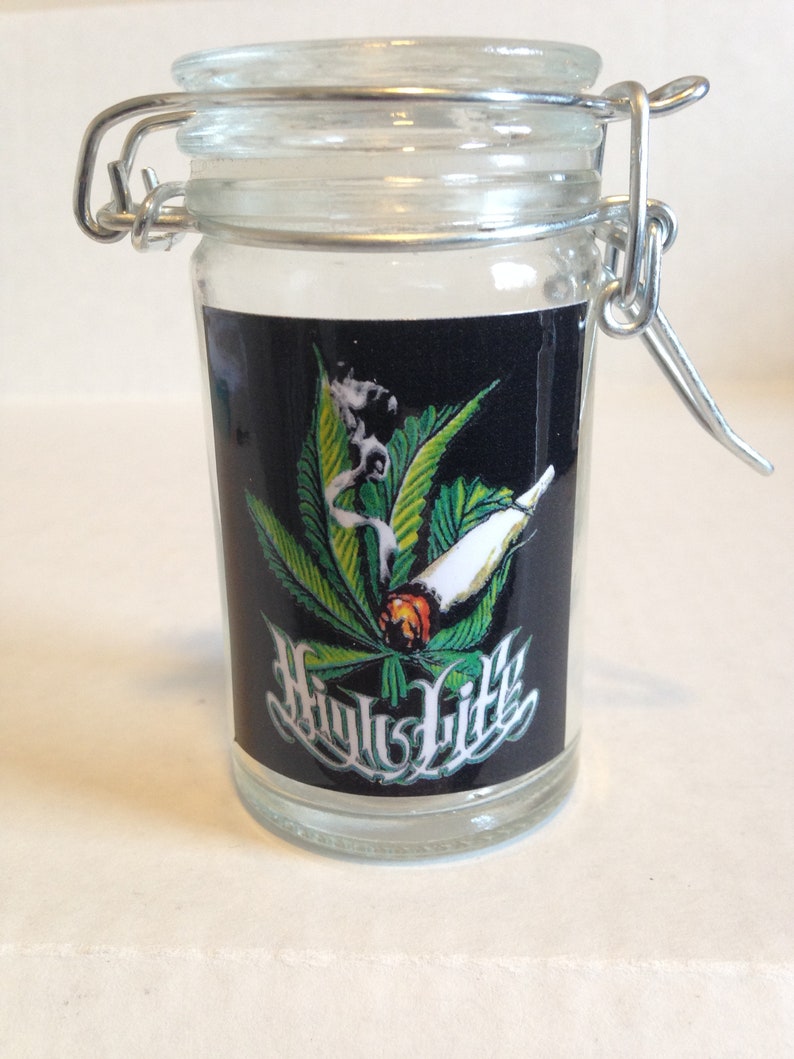 Herb Stash Weed Medical Marijuana Jar Glass Container Storage Etsy