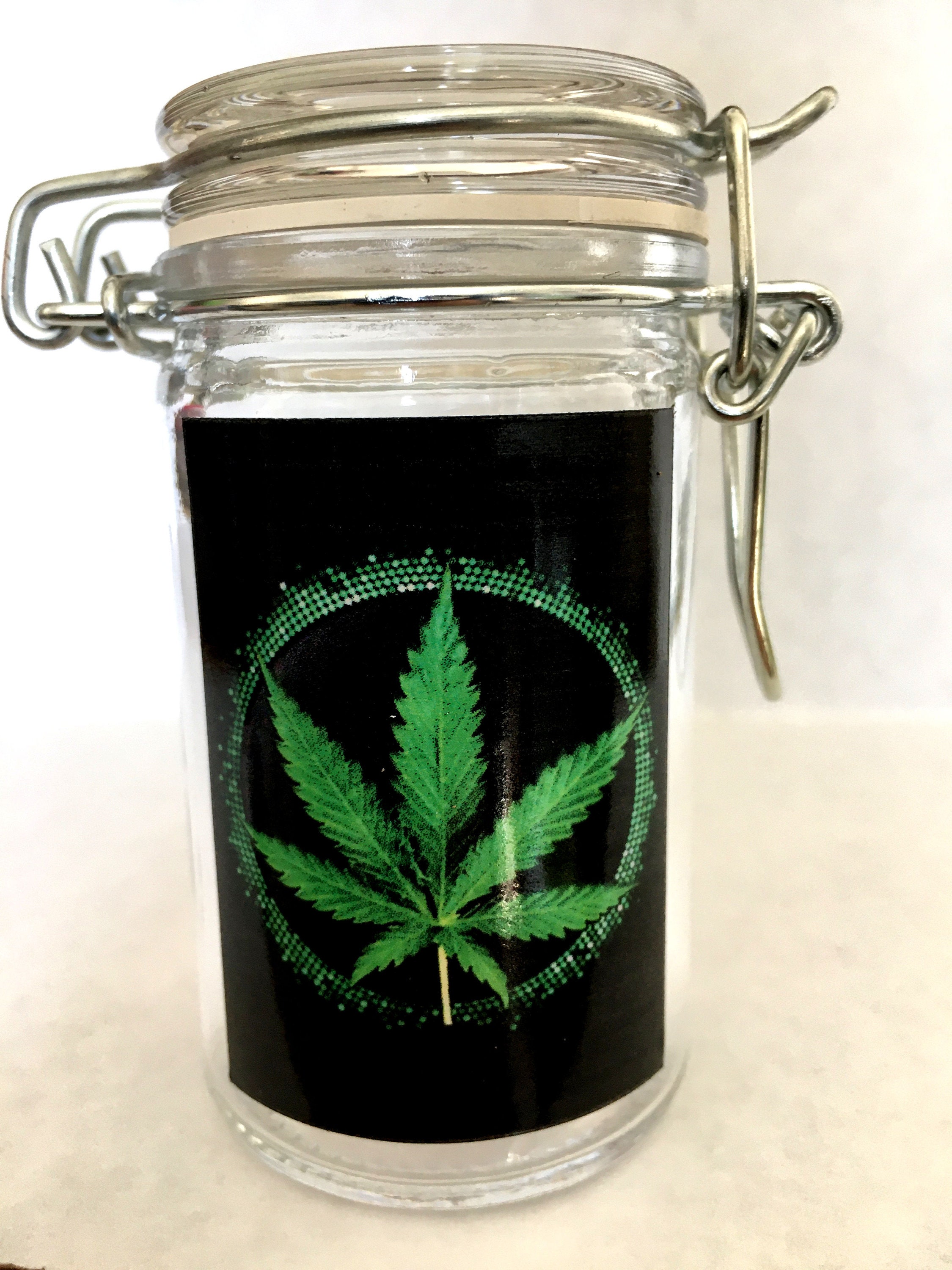 Herb Stash Weed Medical Marijuana Jar Glass Container Storage Etsy UK