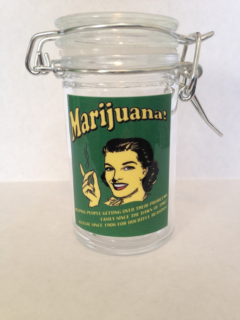 Herb Stash Weed Medical Marijuana Jar Glass Container Storage Etsy