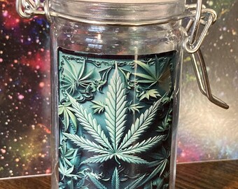 Herb Stash Jar: Airtight Glass Container, Stoner Gift