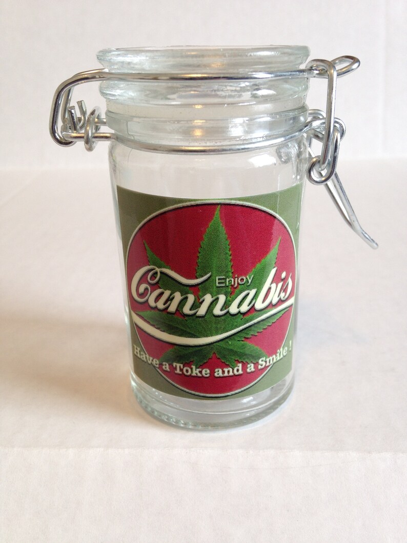 Herb Stash Weed Medical Marijuana Jar Glass Container Storage Etsy