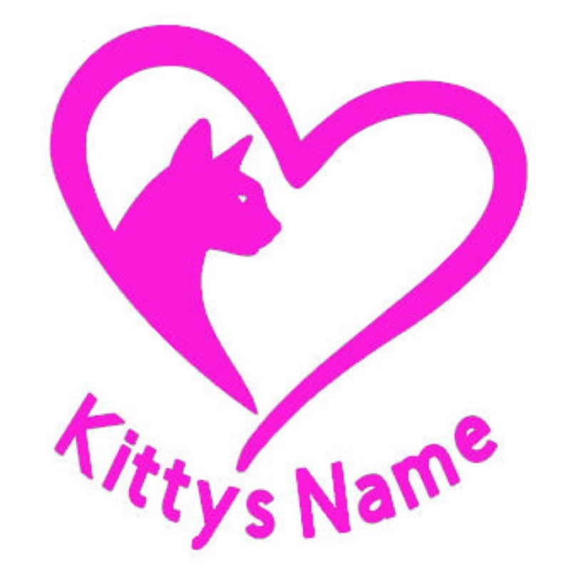 Custom Pet Heart Window Decal Stickers Cat Love Car Truck Decals Vinyl Decal Window Bumper Sticker Car Decor