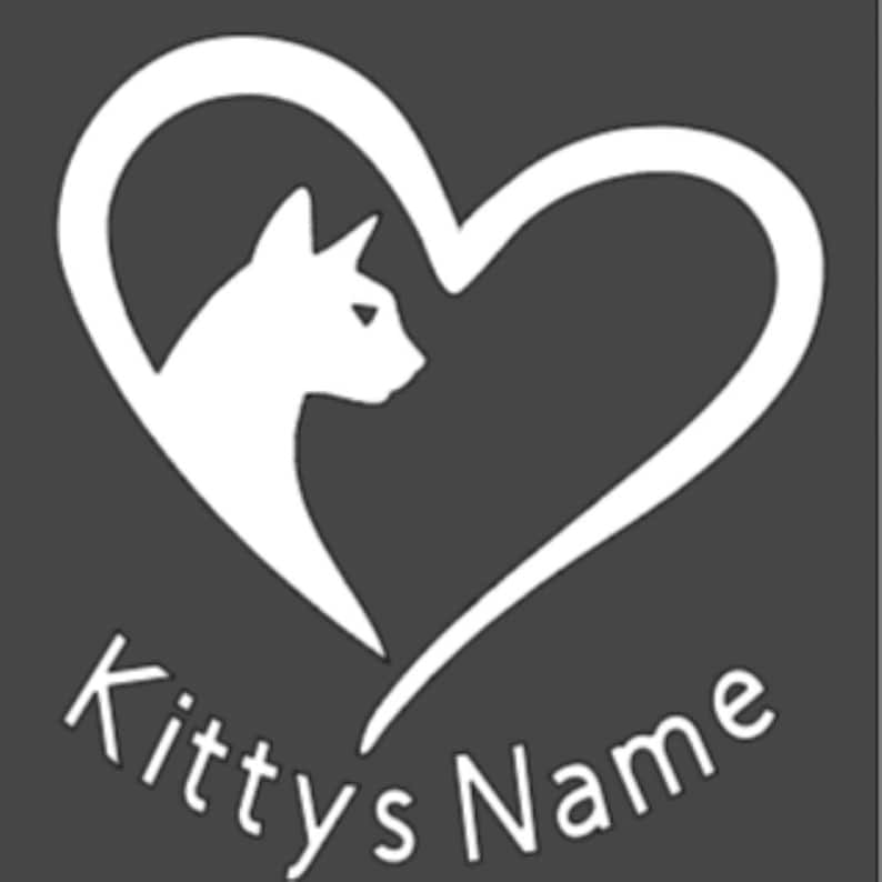 Custom Pet Heart Window Decal Stickers Cat Love Car Truck Decals Vinyl Decal Window Bumper Sticker Car Decor