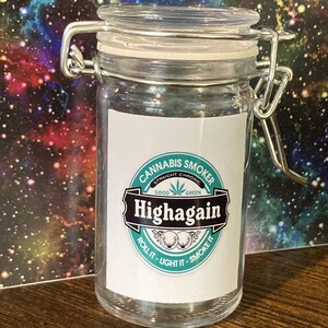 Airtight Herb Stash Jar: Glass Container, 3oz Storage