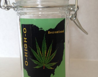 Airtight Herb Stash Jar: Glass Container, Stoner Gift