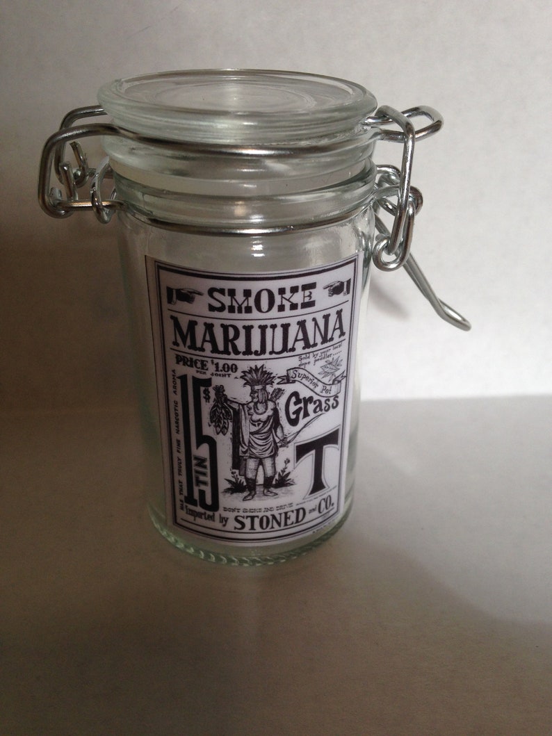 Herb Stash Weed Medical Marijuana Jar Glass Container Storage Etsy.de