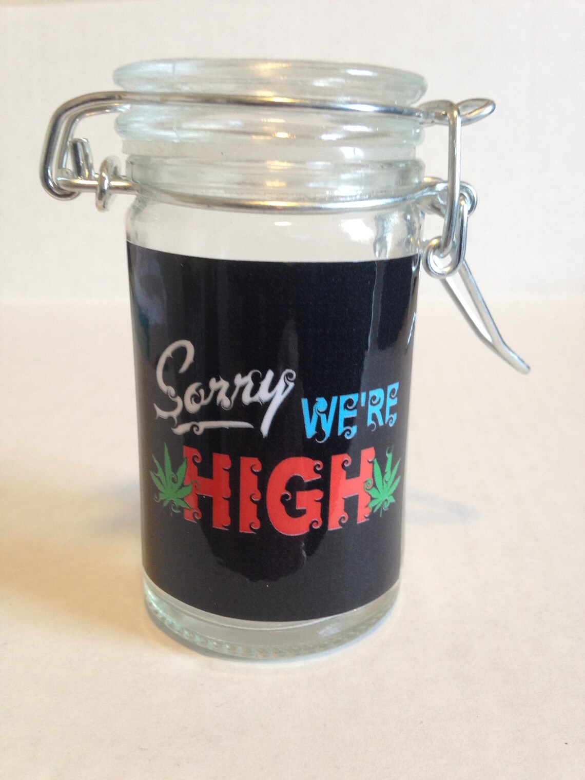 Herb Stash Weed Medical Marijuana Jar Glass Container Storage Etsy