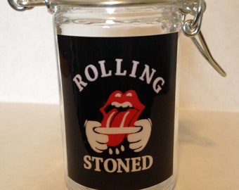 Glass Herb Stash Jar, Airtight Lid, 3oz