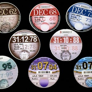 Personalised Replica Car Tax Disc (UK) - All years 1961 - 2015 *PLUS Free Tax Disc Holder*