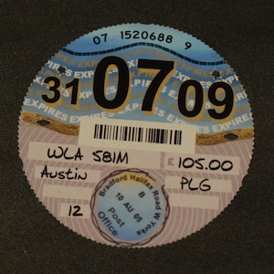 Personalised Replica Car Tax Disc UK All years 1961 2015 PLUS Free Tax Disc Holder image 7