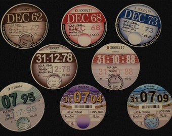 Personalised Replica Car Tax Disc (UK) - All years 1961 - 2015 *PLUS Free Tax Disc Holder*