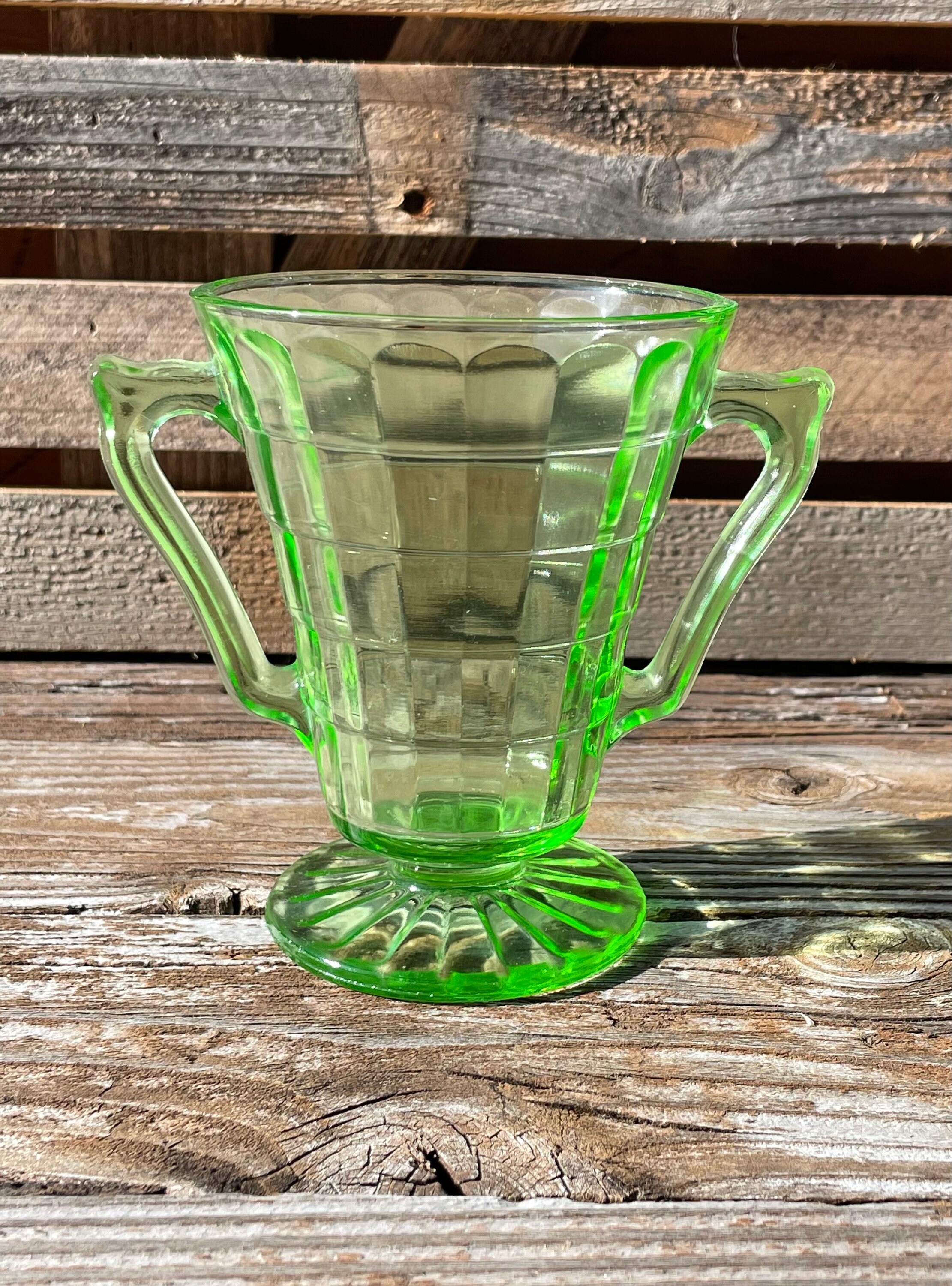 Depression Glass Sugar Bowl