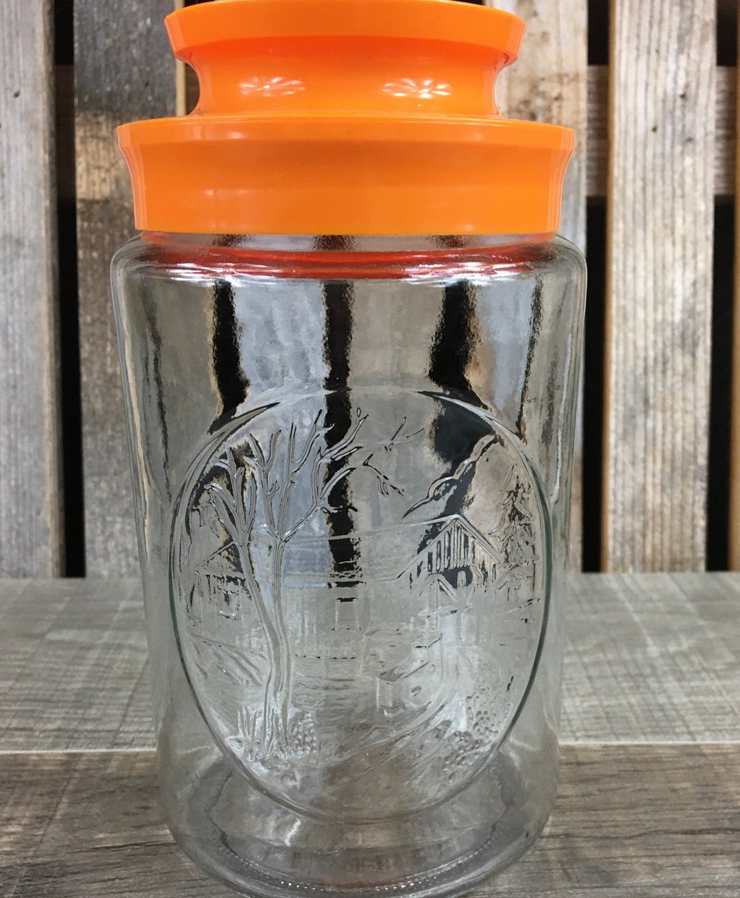 Vintage Glass Tang Jar Etsy