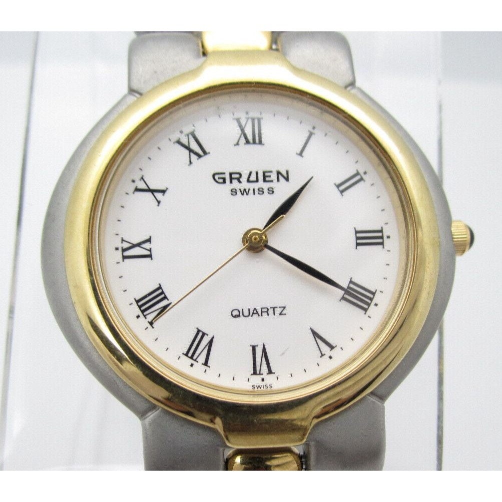 Women Vtg Gruen Swiss Quartz WR Analog 34mm Dial Causal Round Watch (F567) 1960s Gruen Precision 17 Jewels Swiss Made Watch for Women  main image 3